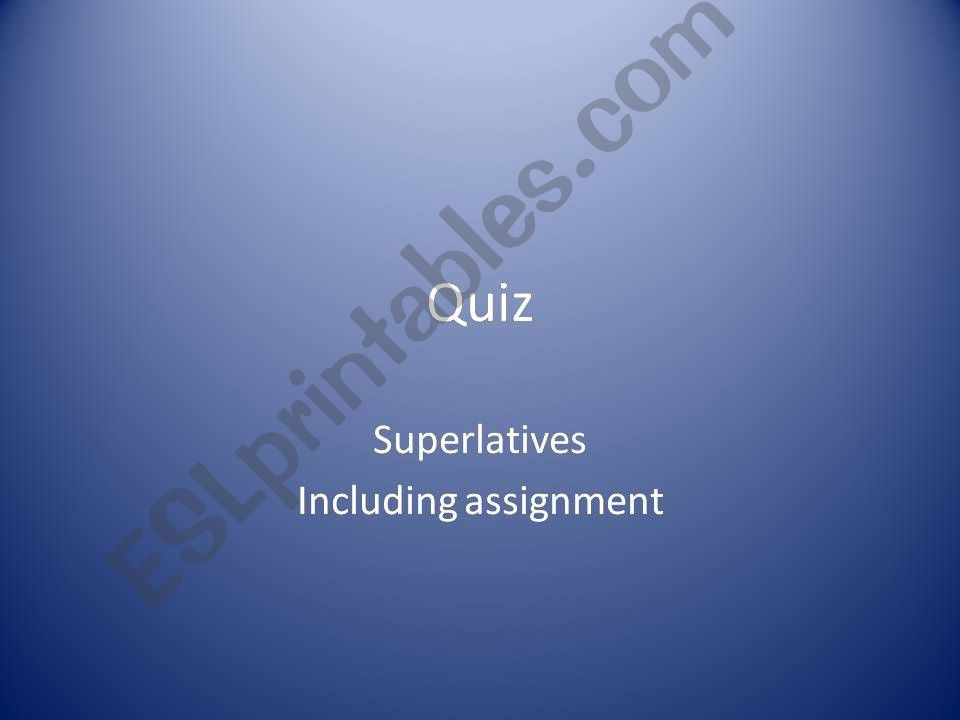 Quiz Superlatives powerpoint