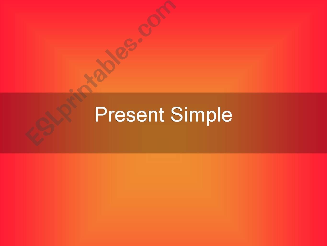 Present Simple powerpoint