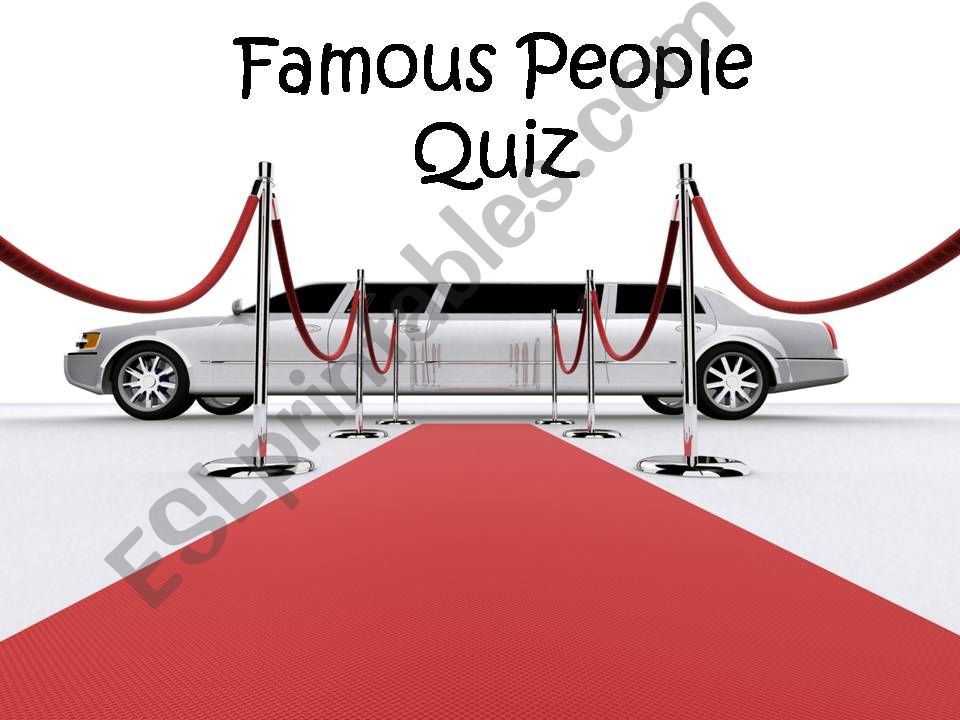 Famous People Game powerpoint