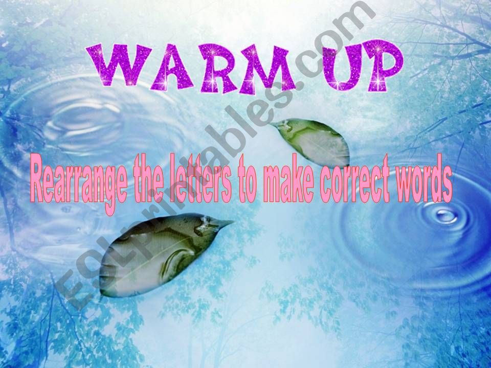 Warm up for sources of energy powerpoint