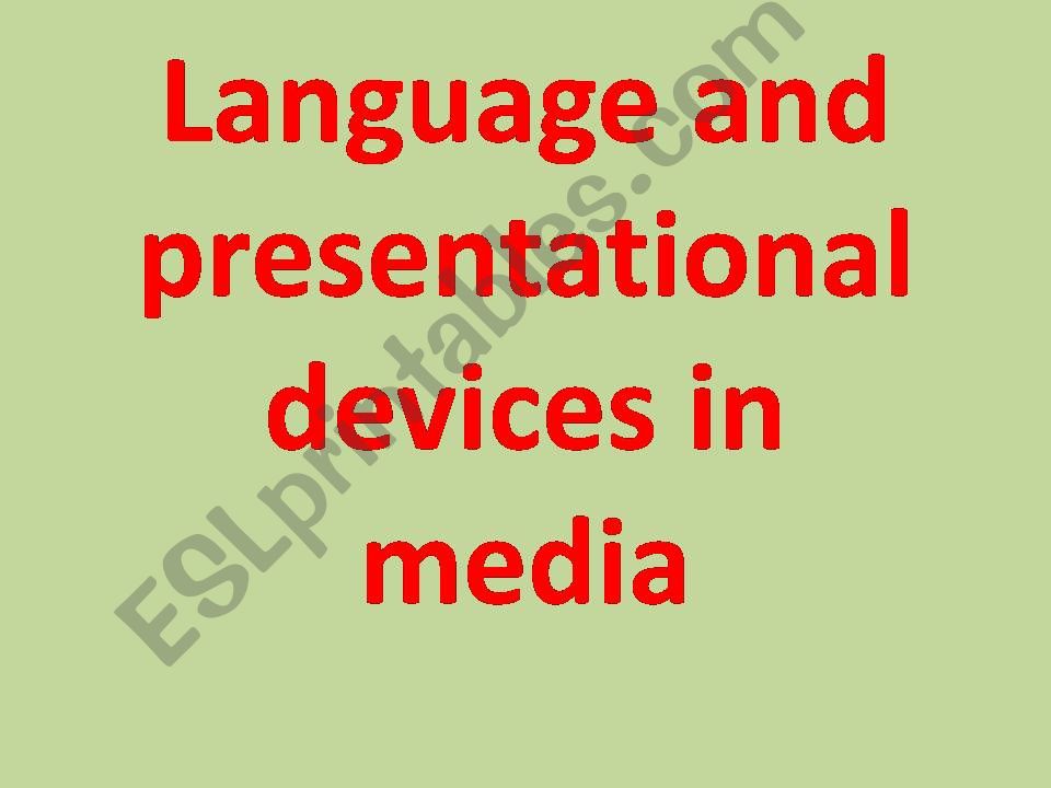 Language and presentational devices in newspapers