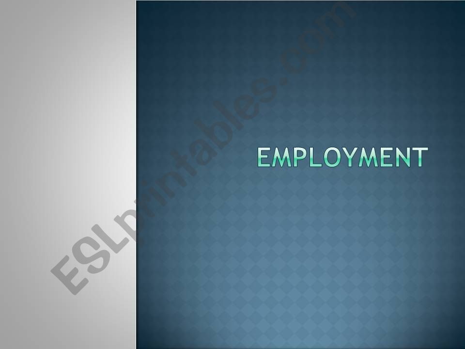 Employment powerpoint