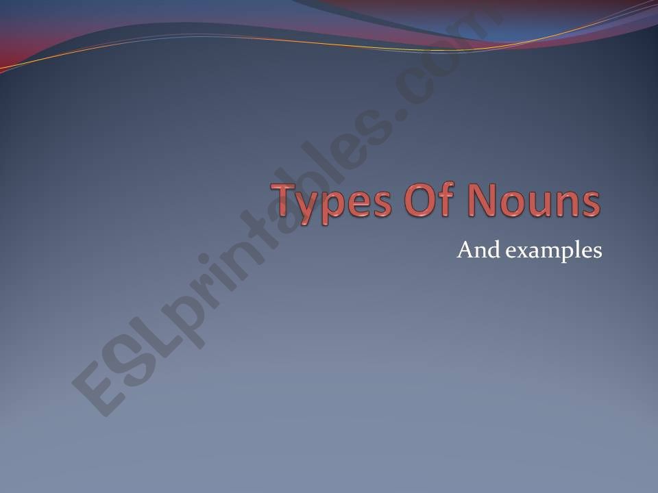 Type of noun powerpoint