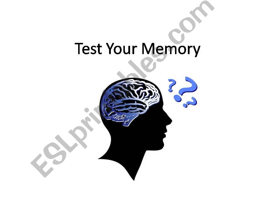 Test your memory powerpoint