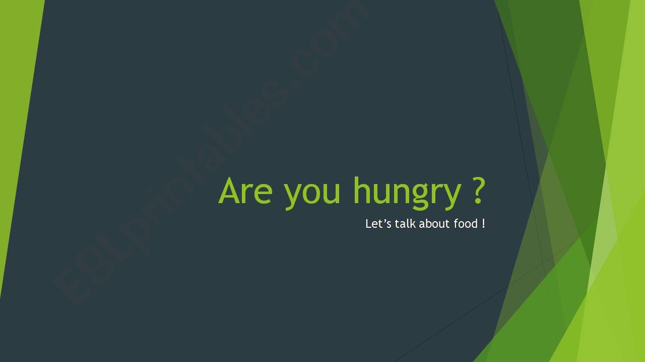 Lets talk about food powerpoint