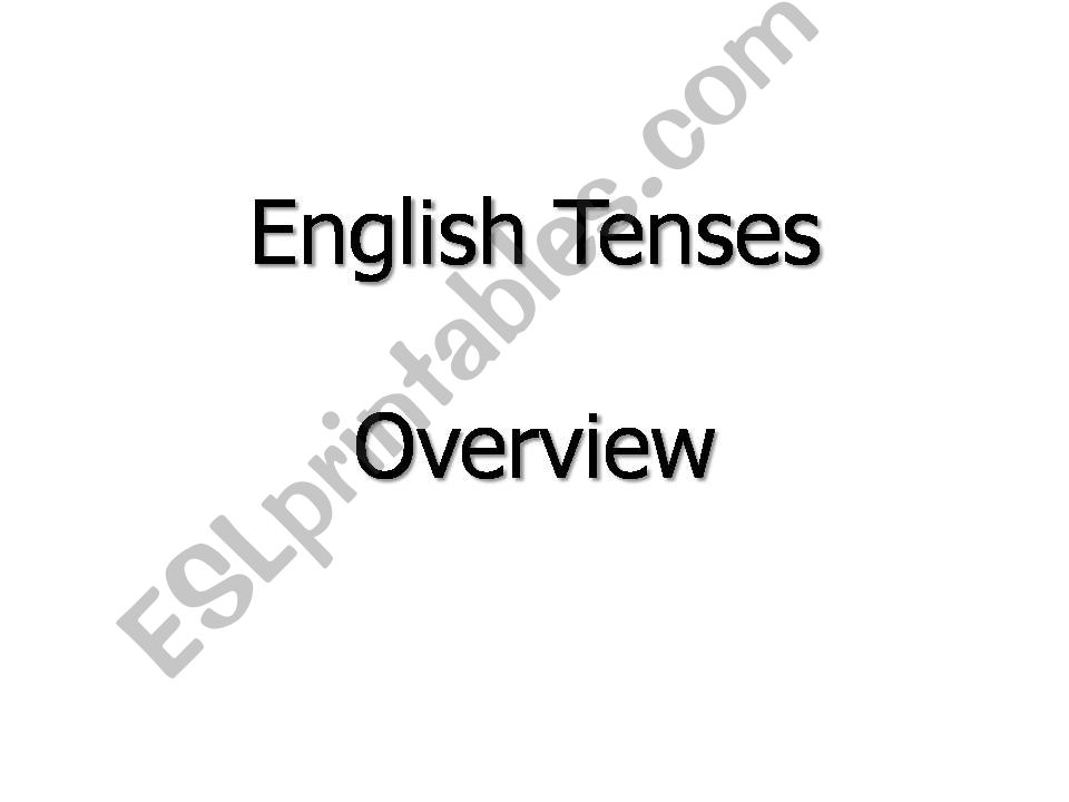 English Tenses Overview powerpoint