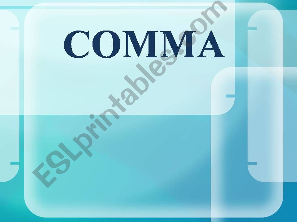 Comma Presentation powerpoint