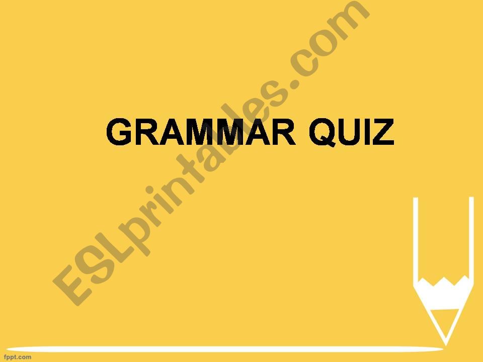 Grammar Quiz powerpoint