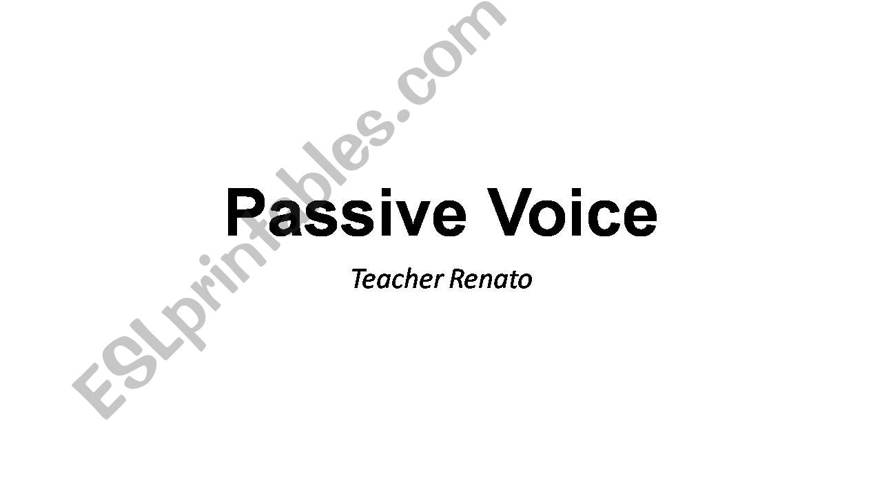 Passive Voice powerpoint