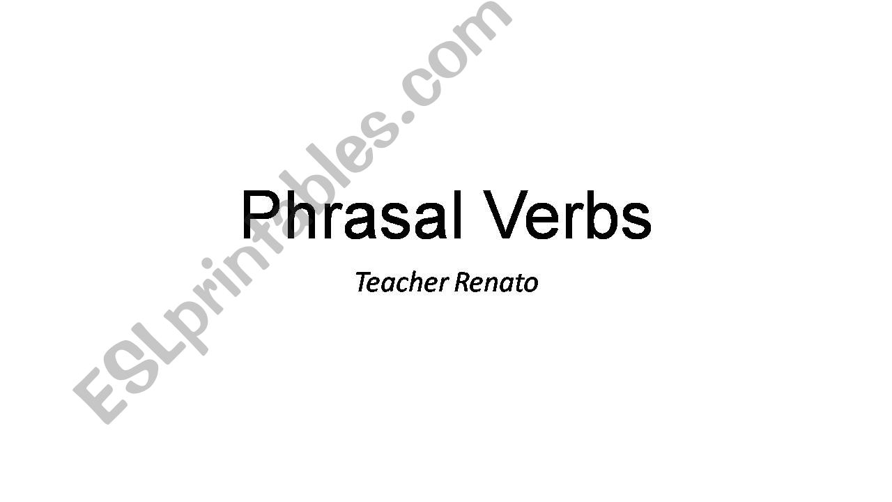 Phrasal Verbs Easy powerpoint