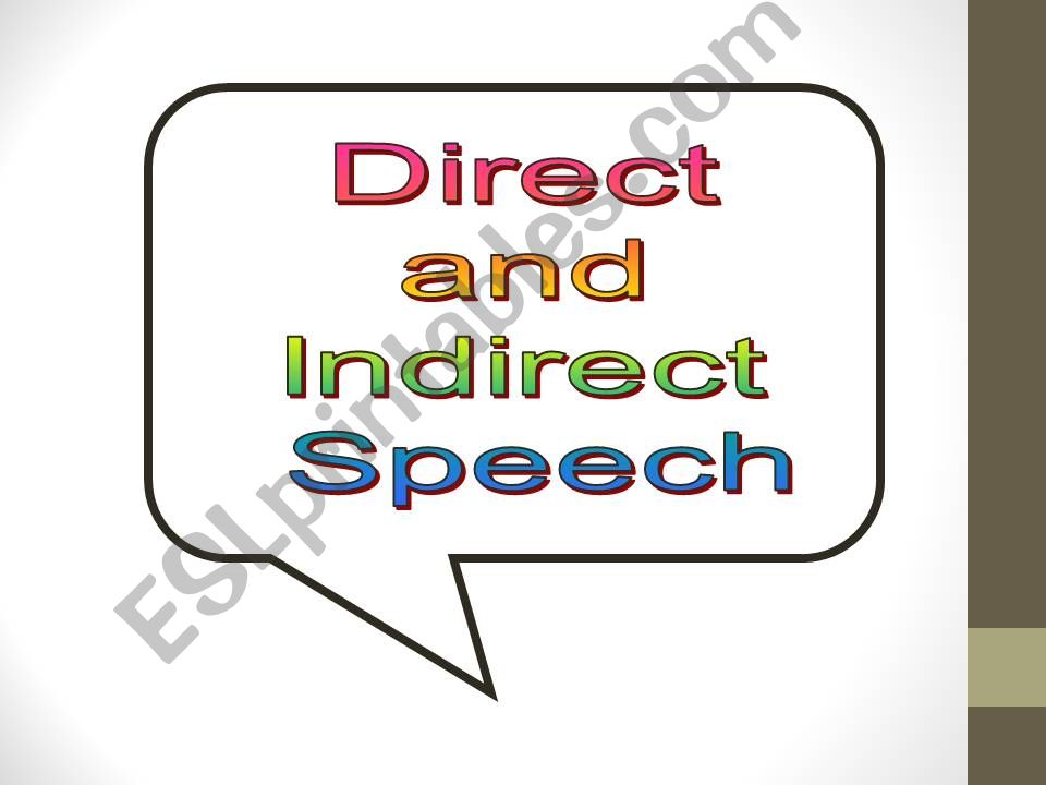 reported and direct speech powerpoint