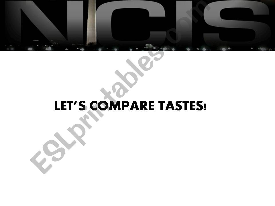 comparing tastes powerpoint