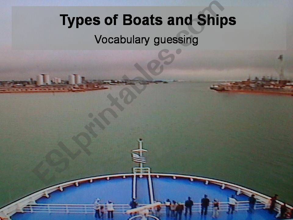 Types of boats - vocabulary building