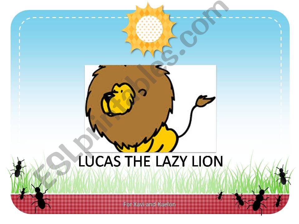 Lucas the Lazy Lion powerpoint