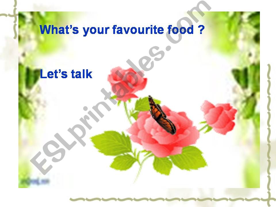 favourite food powerpoint