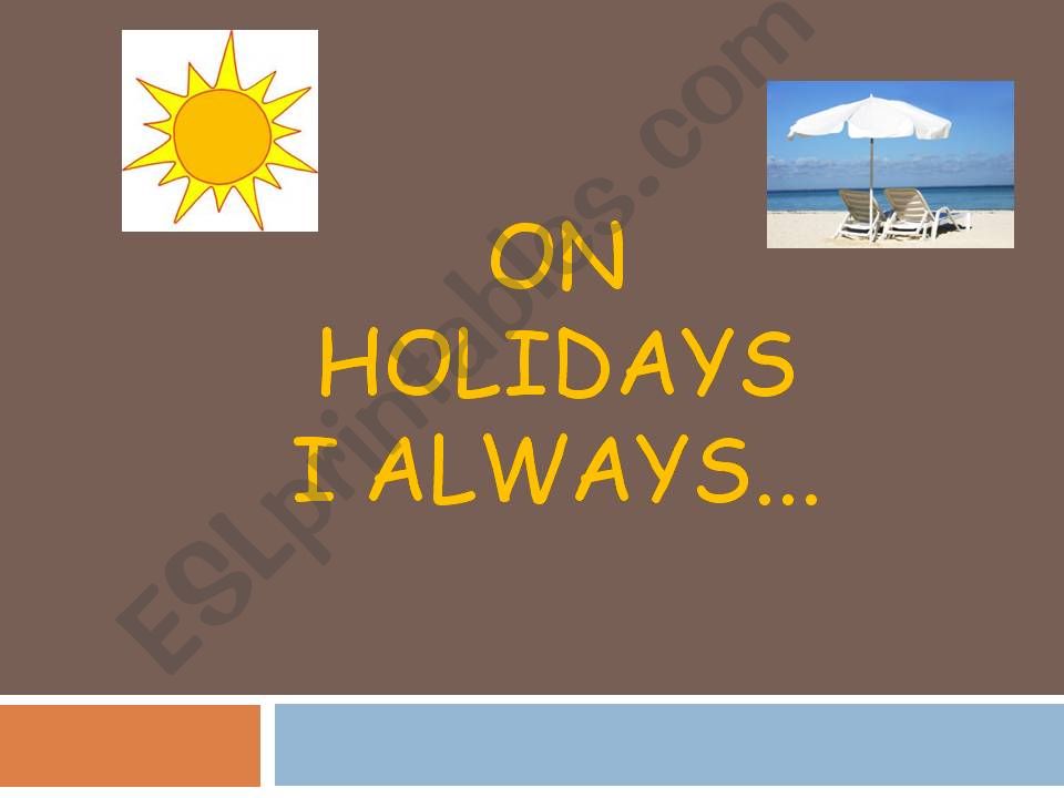 SUMMER HOLIDAYS powerpoint