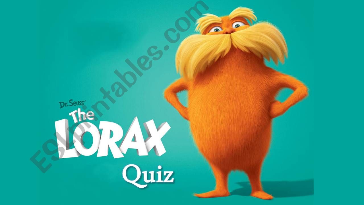 Lorax Movie Quiz powerpoint