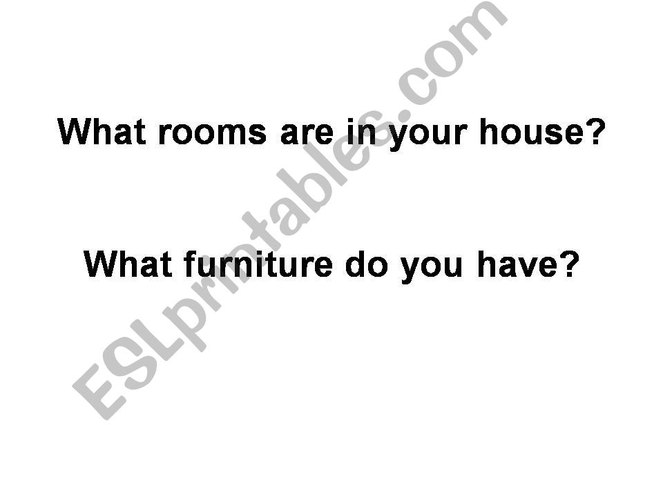 Rooms and Furniture powerpoint