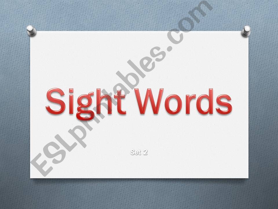 Sight Words (Set 02) powerpoint