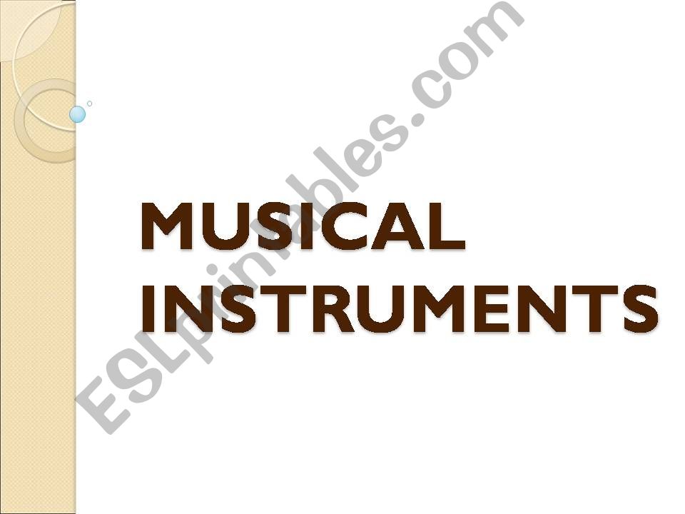 Musical instruments powerpoint