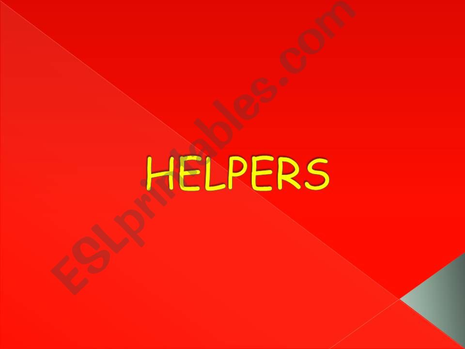 COMMUNITY HELPERS powerpoint