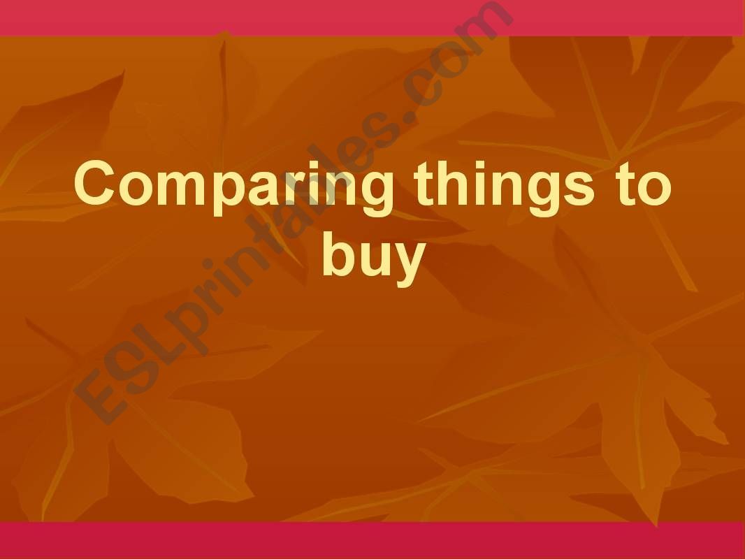 Comparing things powerpoint