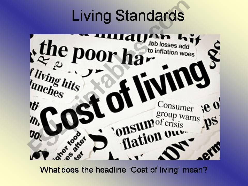 Discussing Standards of Living