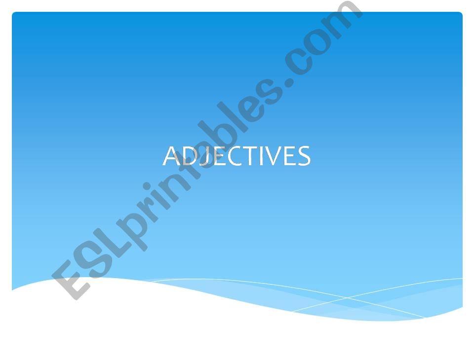 Adjectives powerpoint