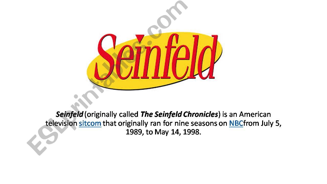 The Seinfeld Chronicles powerpoint