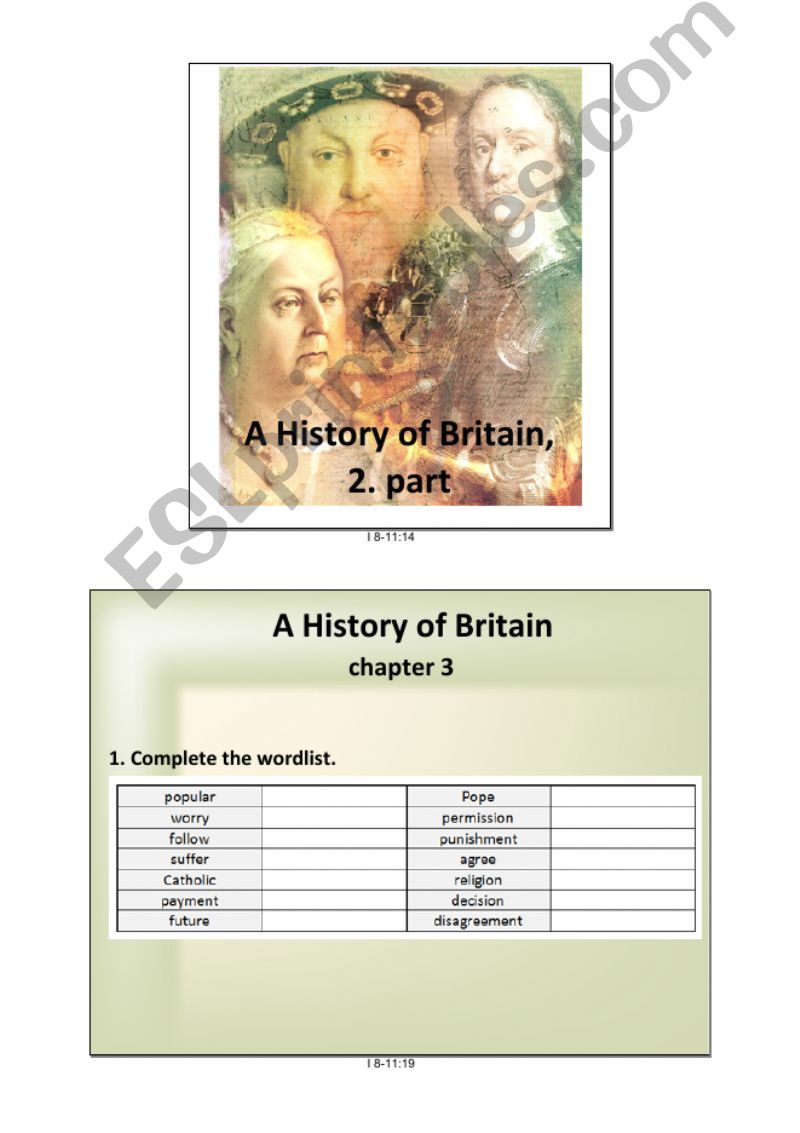 A History of Britain, 2. part powerpoint