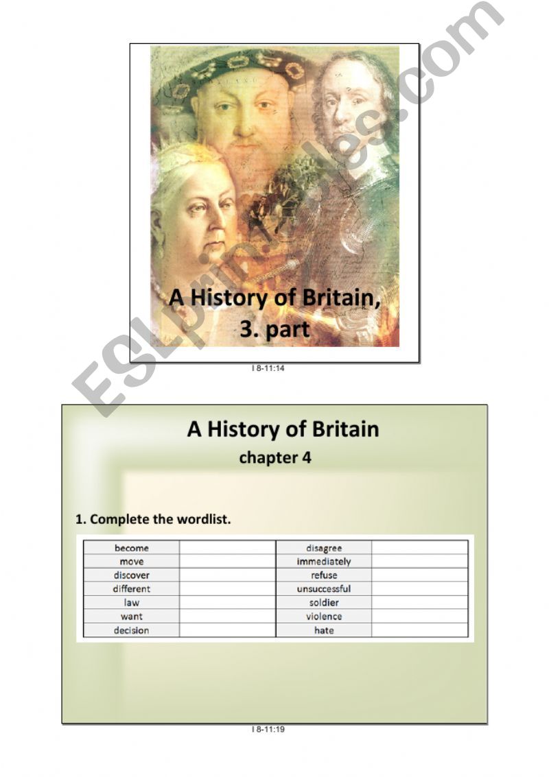 A History of Britain, 3. part powerpoint