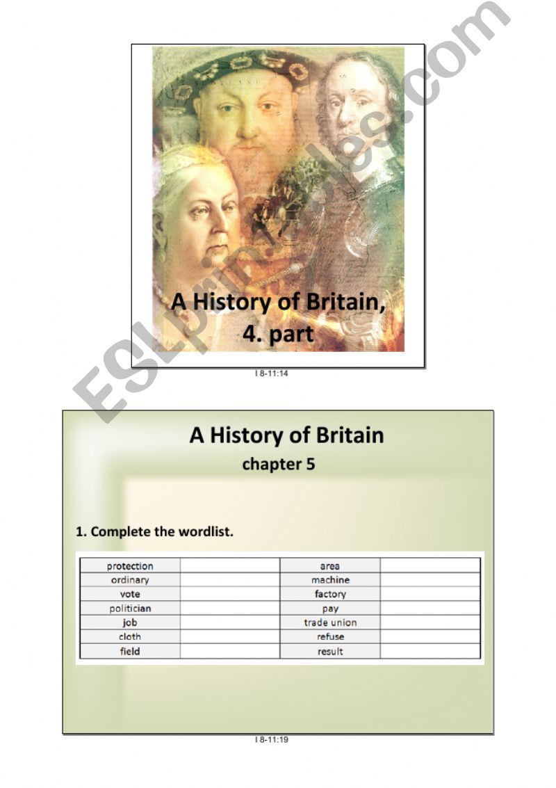 A History of Britain, 4. part powerpoint