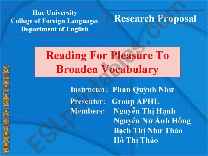 Research Proposal powerpoint