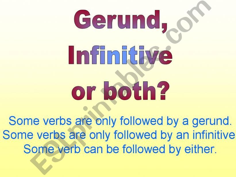 Gerund, Infinitive or Both - Quiz