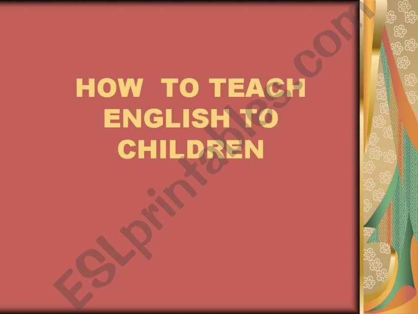 teaching english to kids powerpoint