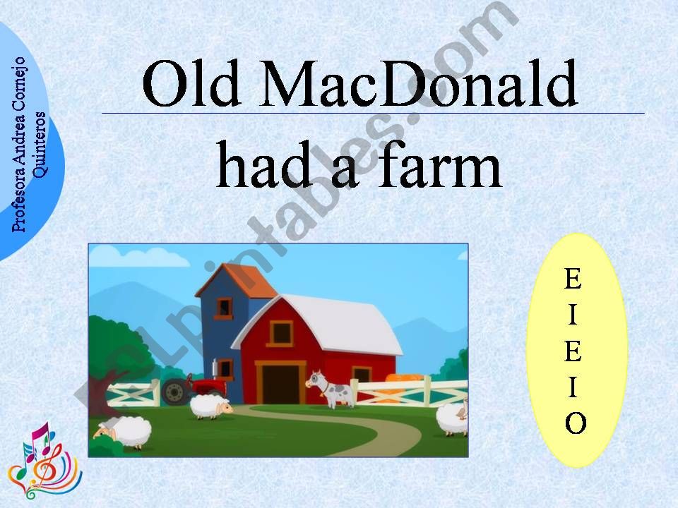 Old McDonald had a farm powerpoint