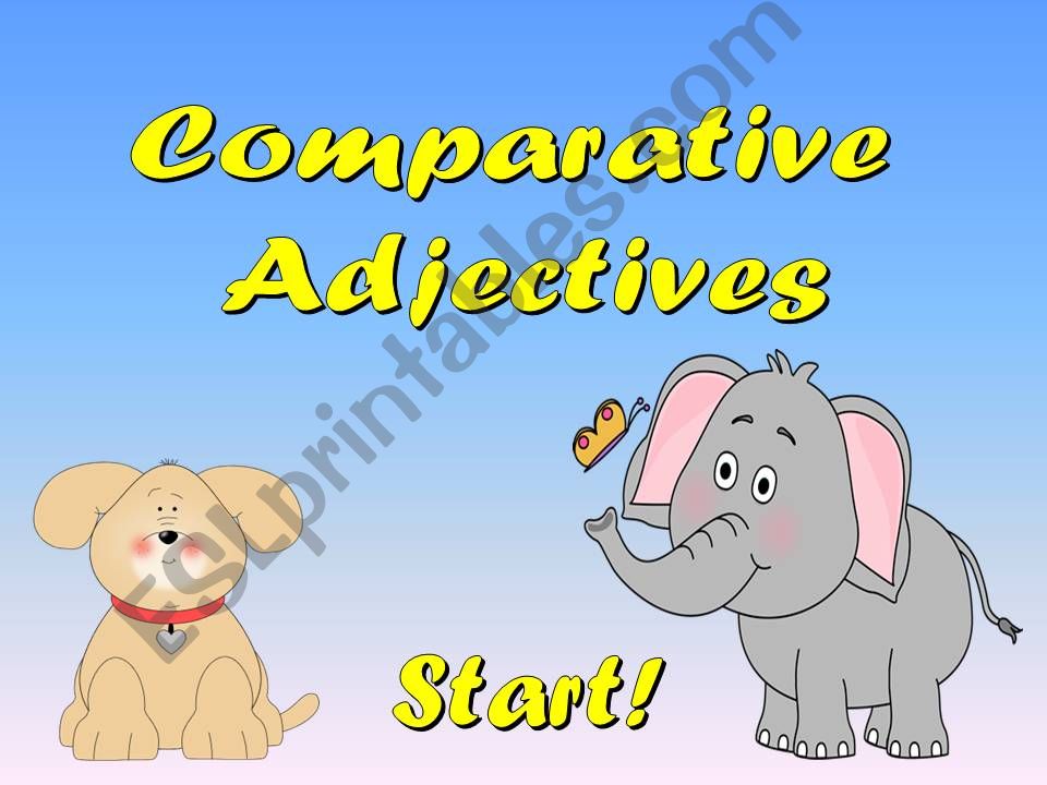 ESL English PowerPoints Comparative Adjectives Game