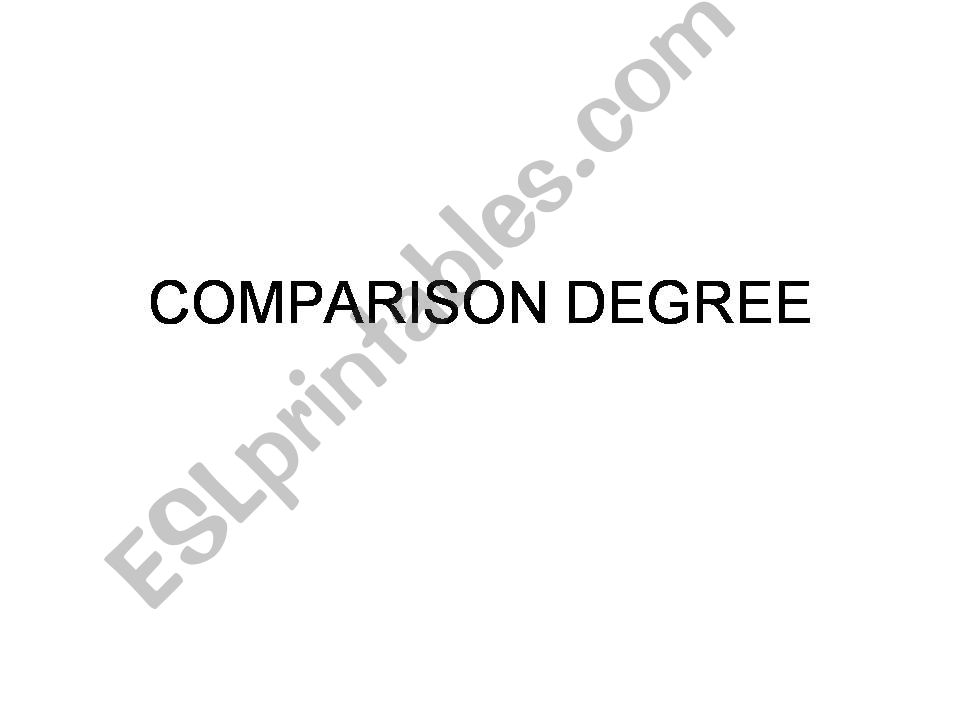 comparison degree powerpoint