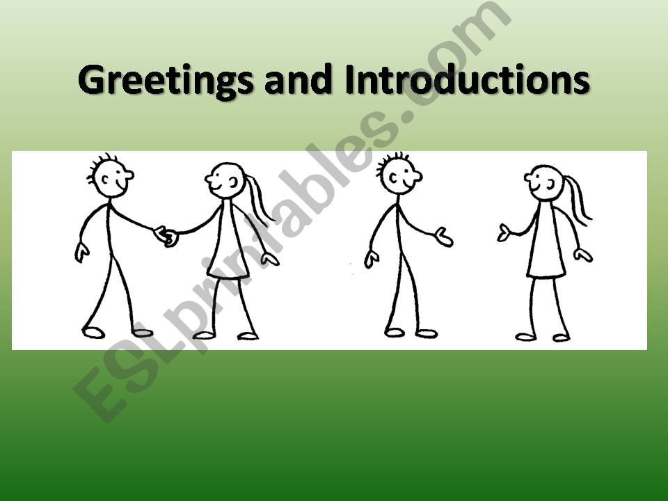Greetings and Introductions powerpoint