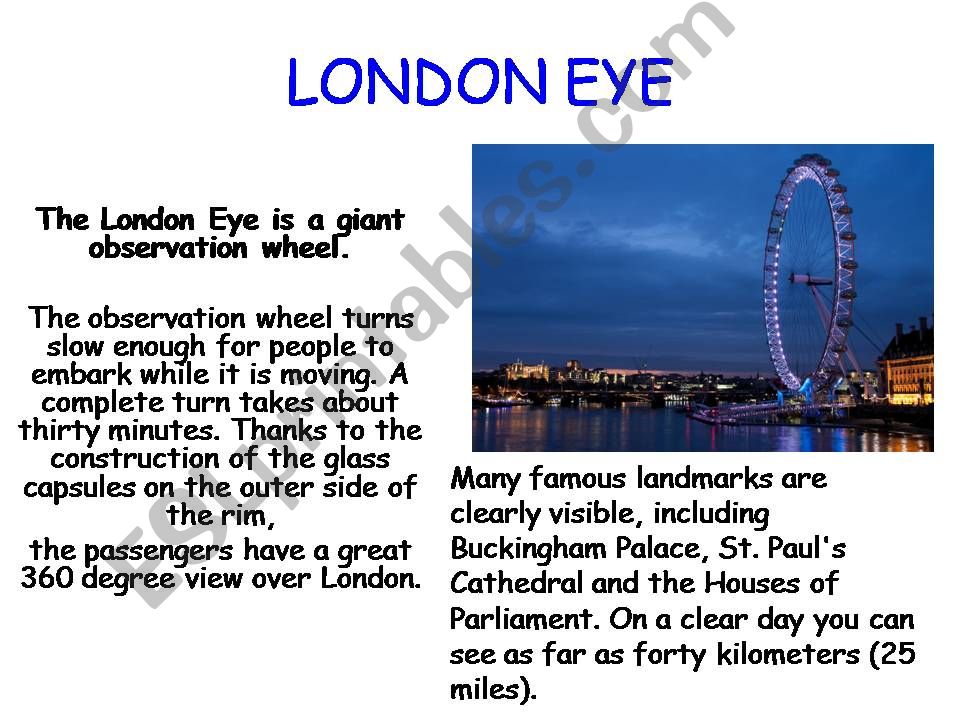 London Landmarks. powerpoint