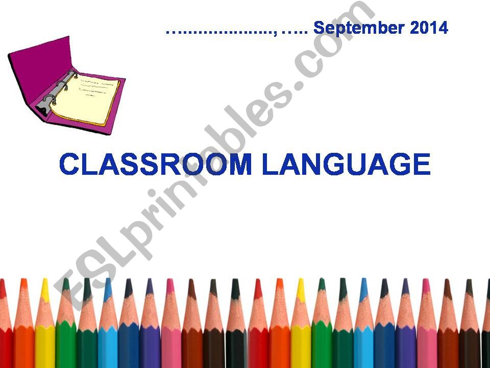 CLASSROOM LANGUAGE powerpoint