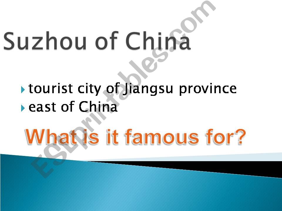 Suzhou of China powerpoint