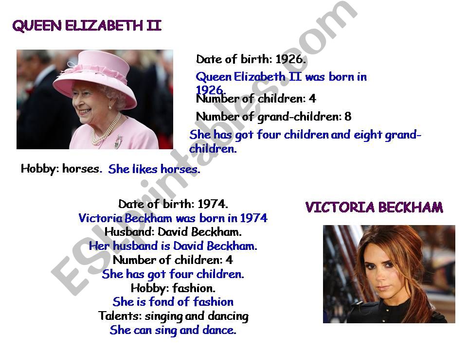 British celebrities powerpoint
