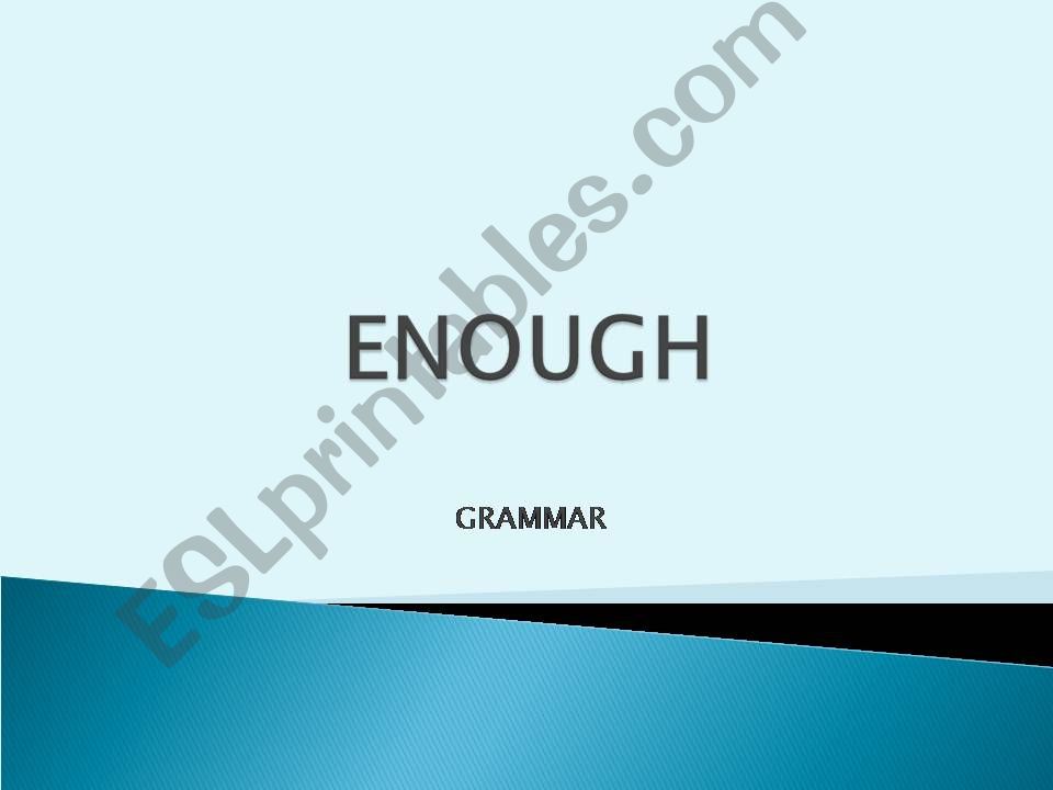 grammar( enough) powerpoint