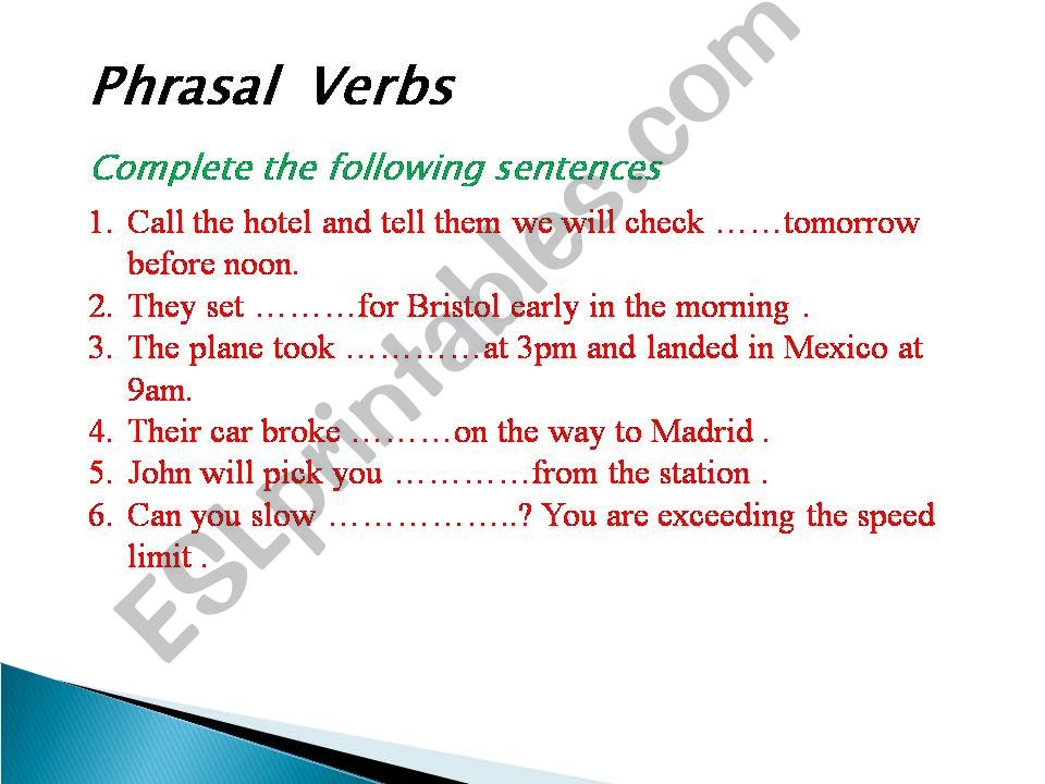 Phrasal verbs powerpoint