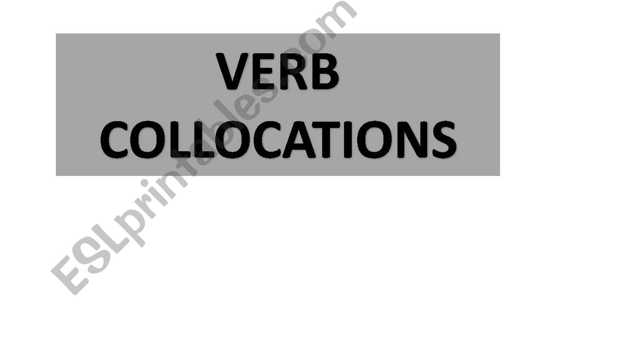verb collocations powerpoint