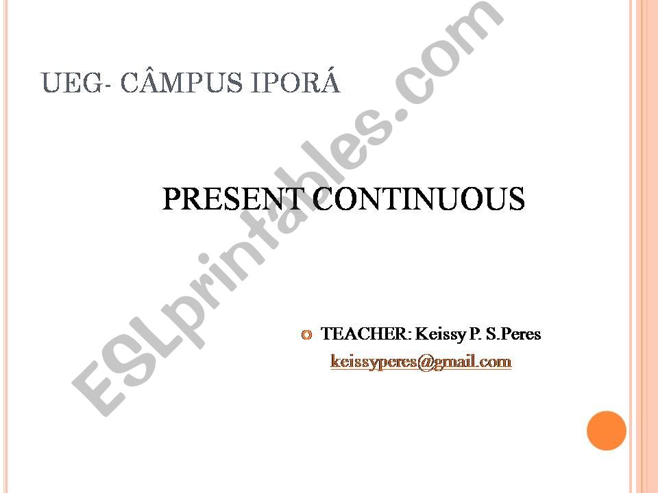 present continuous powerpoint