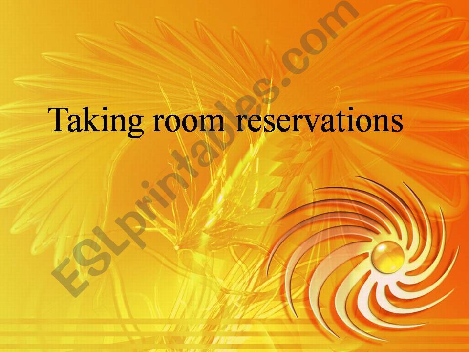 taking a room reservation powerpoint
