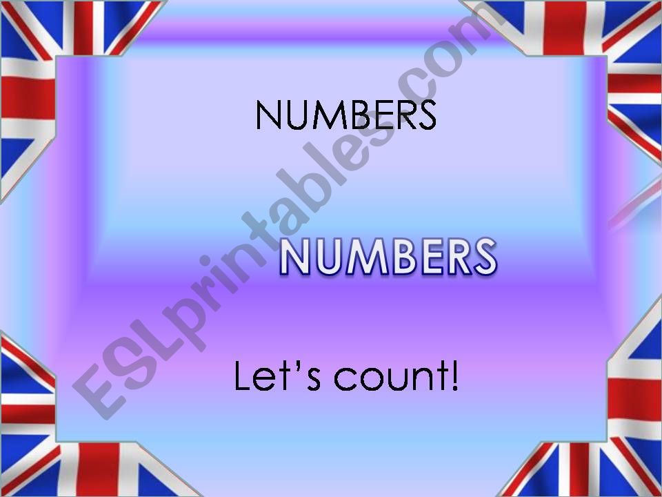 ESL English PowerPoints Numbers From 1 To 100