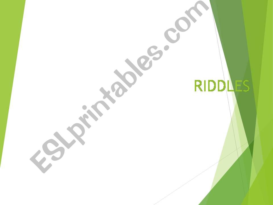 Riddle powerpoint